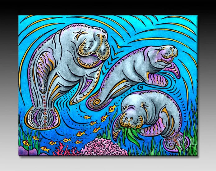 Manatees Ceramic Tile