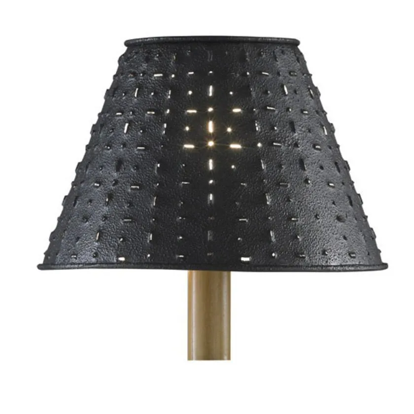 Metal Dot Dash 14" Lamp Shade - Black