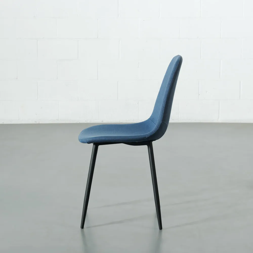 MILAN - Blue Fabric Dining Chair