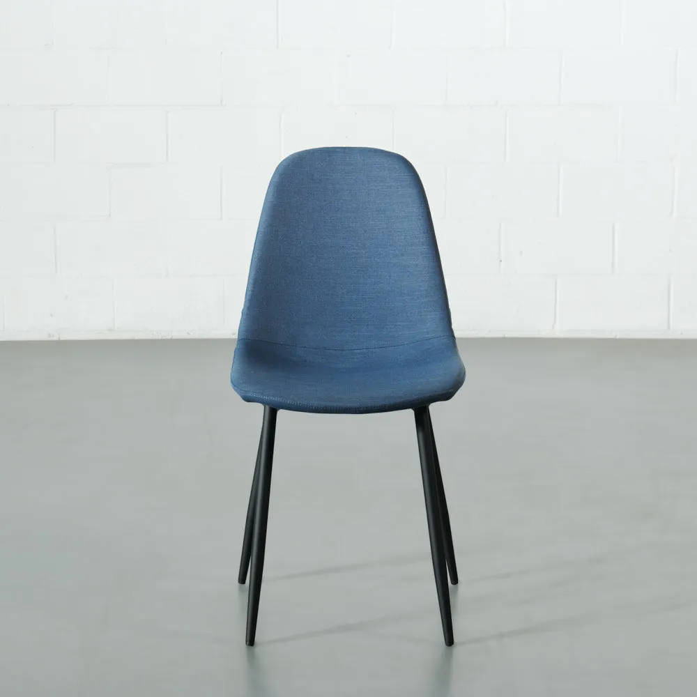 MILAN - Blue Fabric Dining Chair