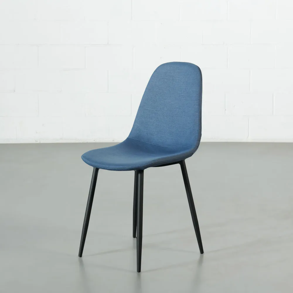 MILAN - Blue Fabric Dining Chair