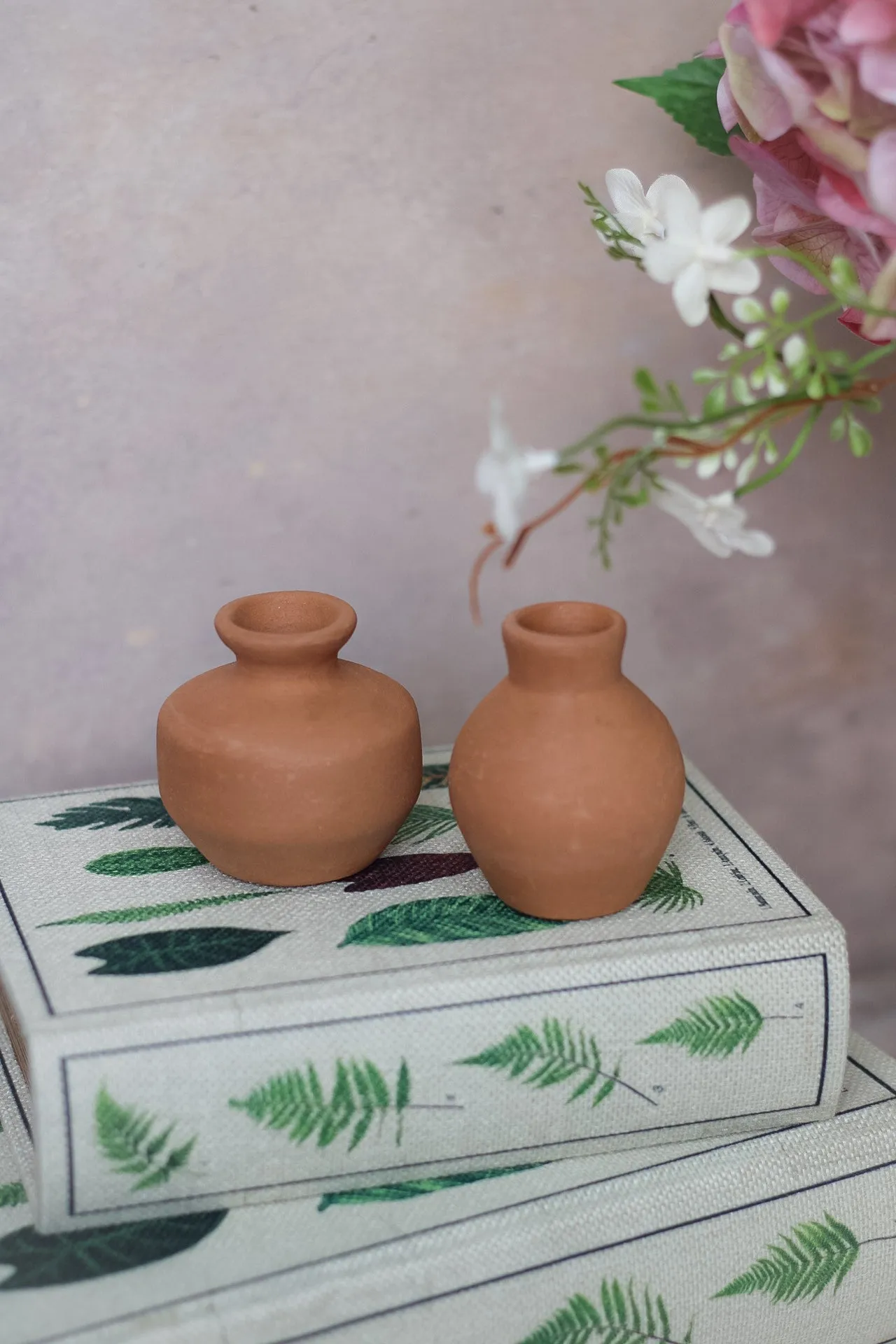 Mini Terracotta Vases Set of 2