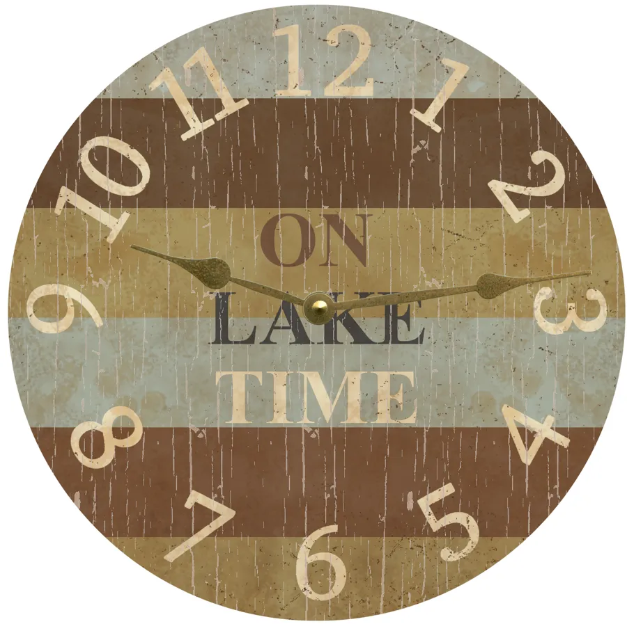 On Lake Time Wall Clock- Lake Themed Clock