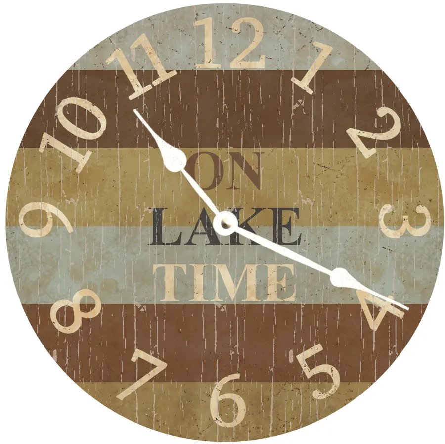 On Lake Time Wall Clock- Lake Themed Clock