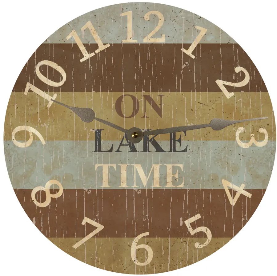 On Lake Time Wall Clock- Lake Themed Clock