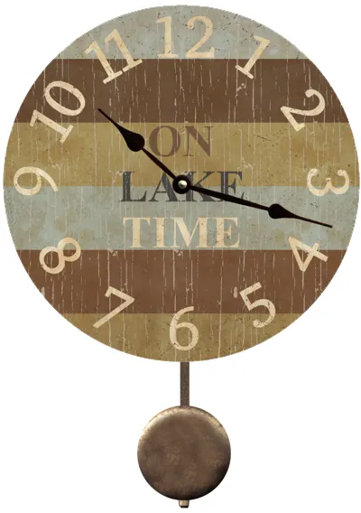 On Lake Time Wall Clock- Lake Themed Clock