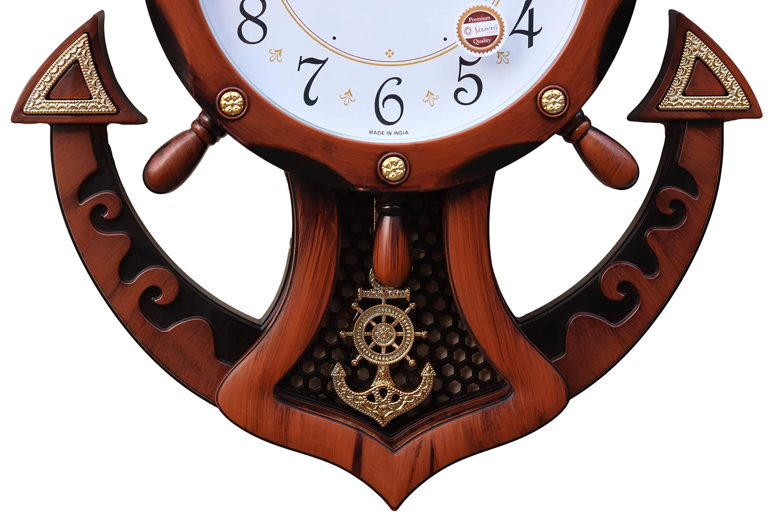 OneStoreIndia Handcrafted Designer Premium Big Clock in Royal Finish with Pendulum for Wall/Home Dcor or for Gifts.