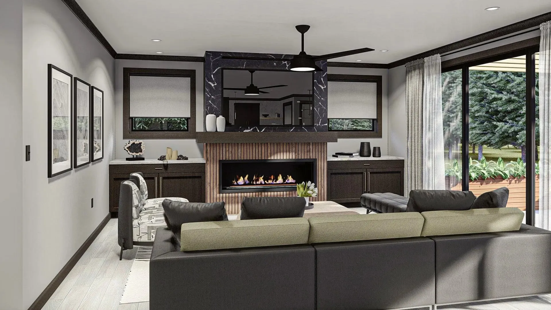 Open layout, cozy fireplace, luxurious owner's suite, future expansion!