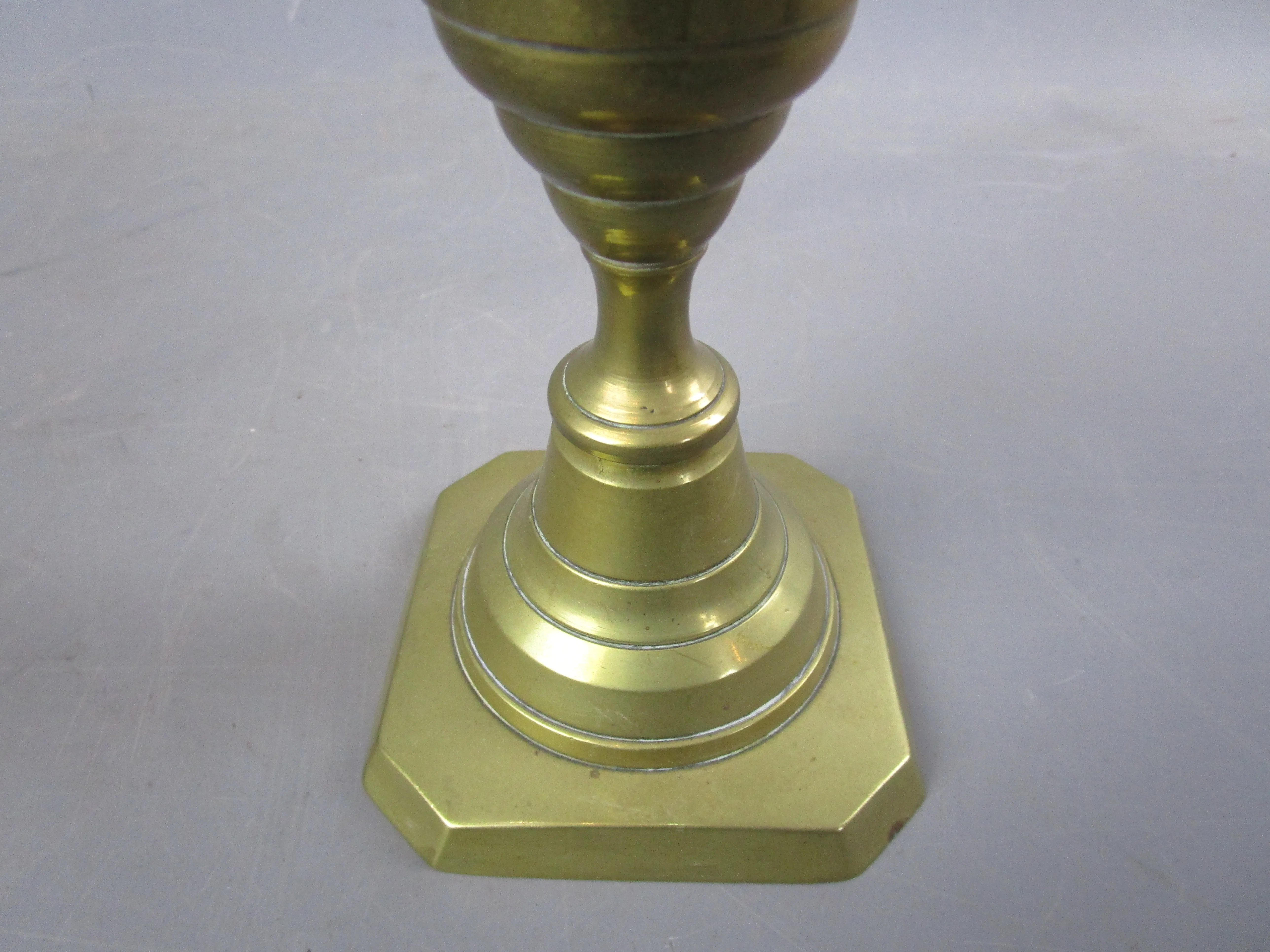 Pair Of Brass Candle Sticks Antique c1920