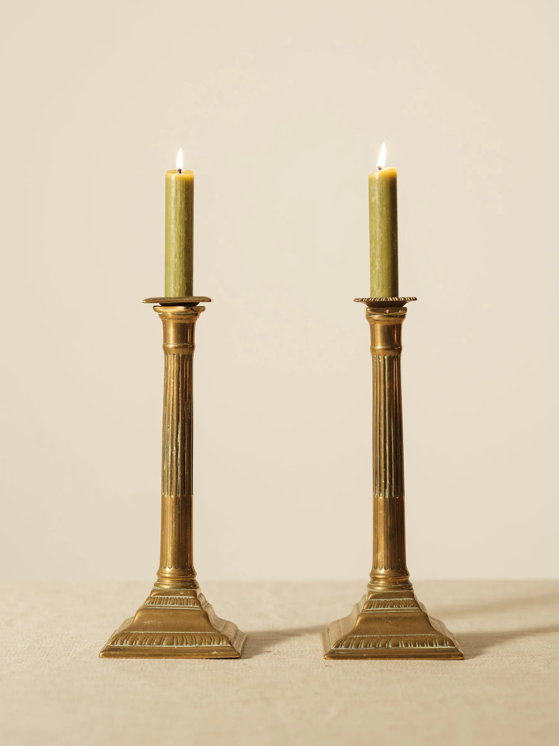 Pair of Georgian Pillar Candlesticks