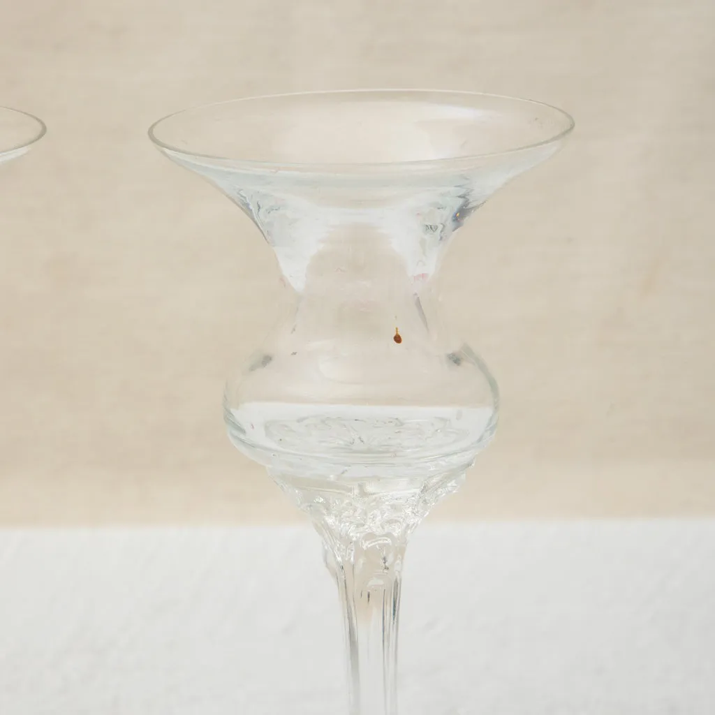 Pair of Glass Candlesticks