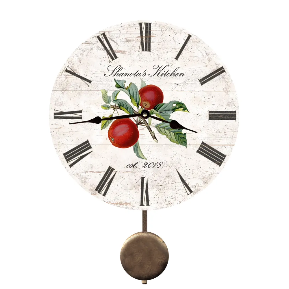 Personalized Apple Kitchen Clock