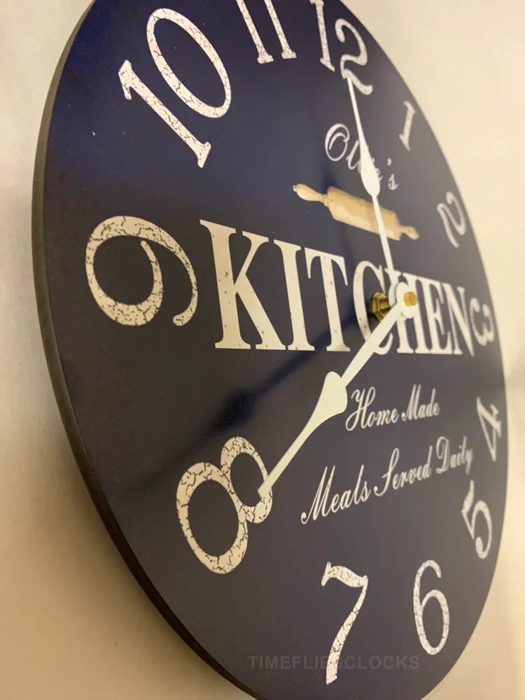 Personalized Blue Kitchen Clock-Blue Wall Clock