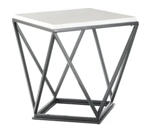 Riko End Table - White Marble