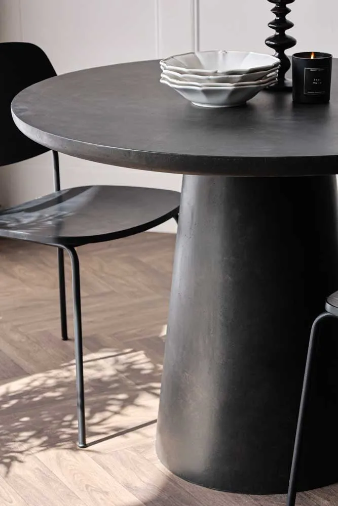 Round Indoor Dining Table In Cocoa