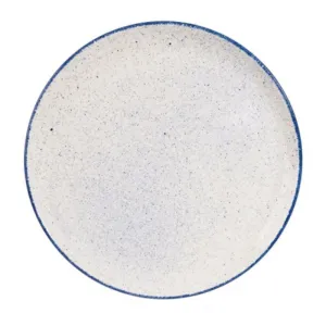 Round Serving Plate White With Blue Line 8.75"