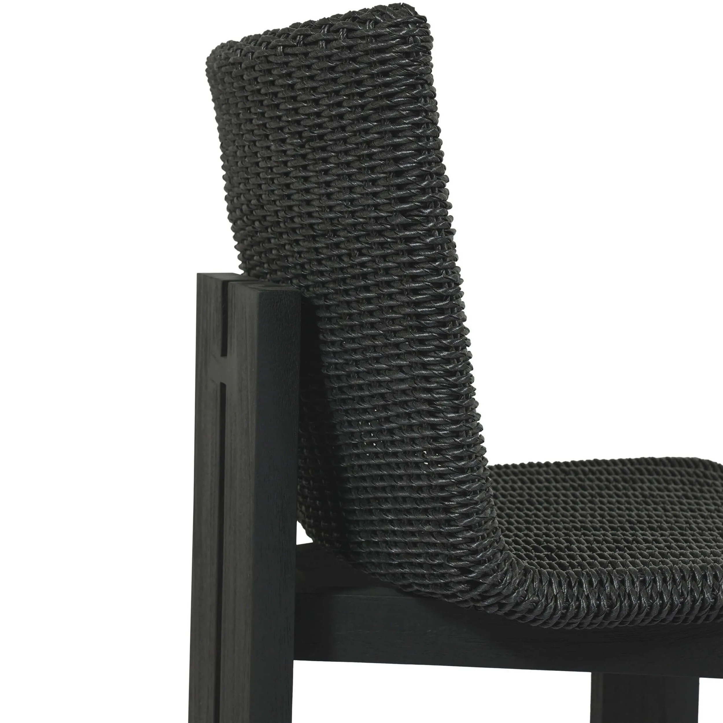 Roxy Outdoor Dining Chair, Faux Black Hyacinth, Set of 2