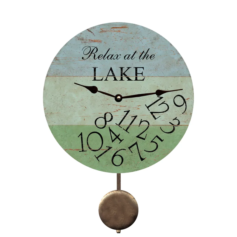 Rustic Lake Cabin Clock