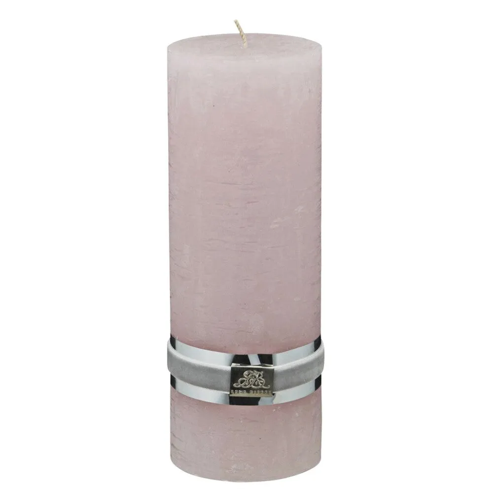 Rustic pillar candle large H20 cm. powder