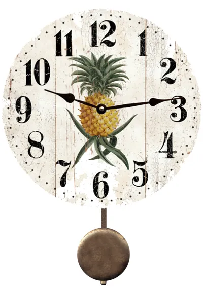 Rustic Pineapple Clock