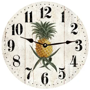 Rustic Pineapple Clock