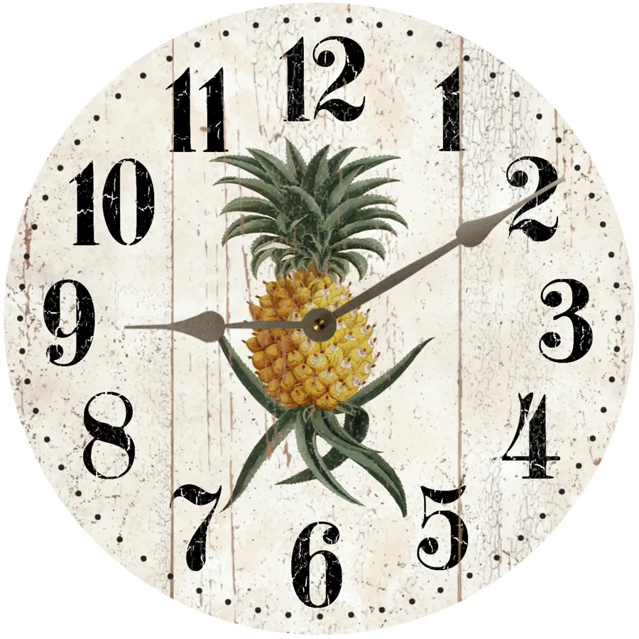 Rustic Pineapple Clock