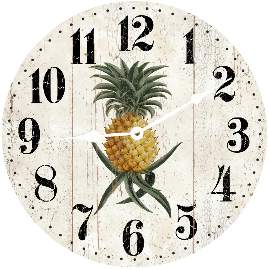 Rustic Pineapple Clock