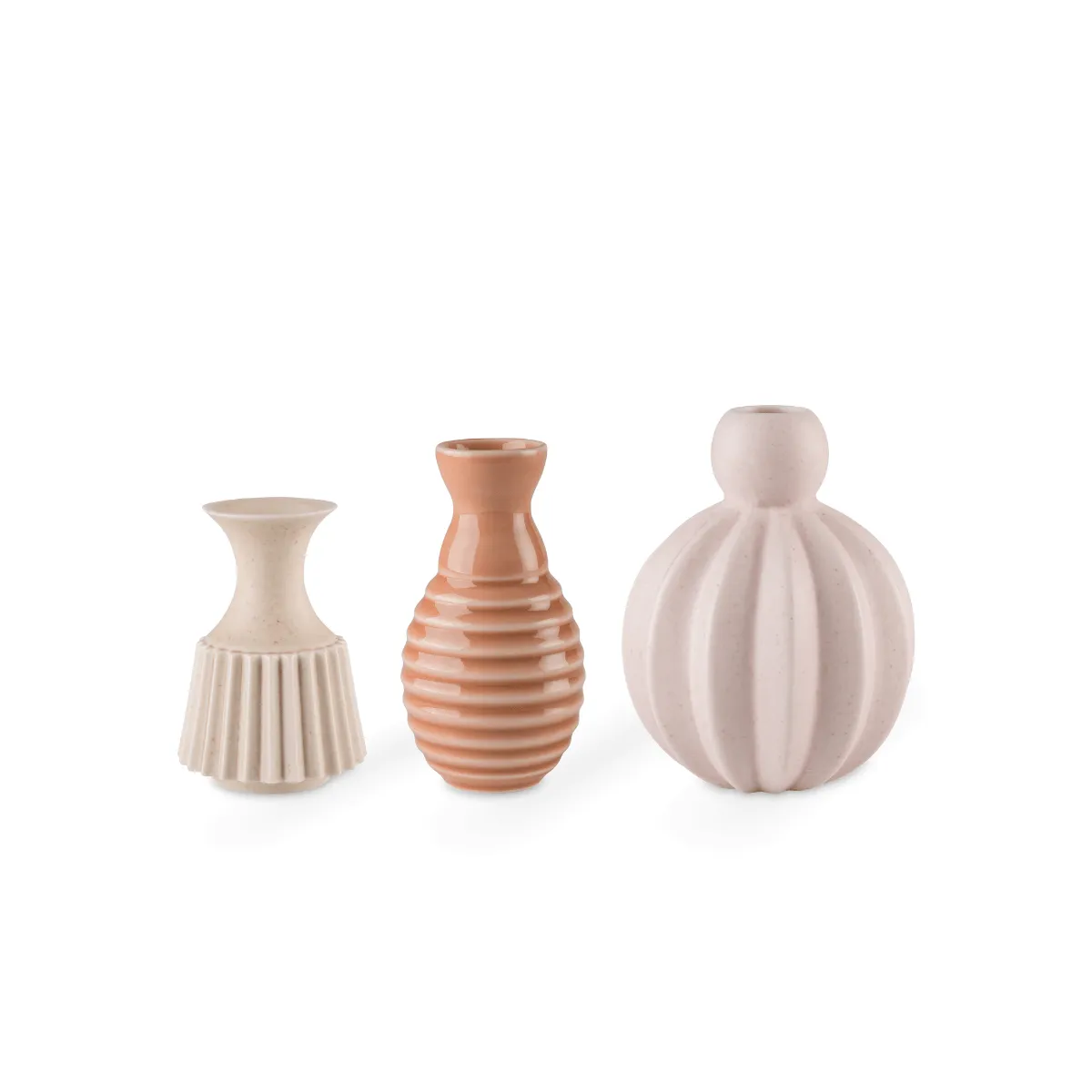 Samsurium Minibell - Set Of Three Vases - Coral