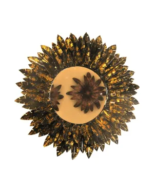 SHREE KALA ENTERPRISES Elevate Your Home Aesthetics with a Glorious Wall Mirror Marigold Flower | Wall Mirror | Size 30 Inch