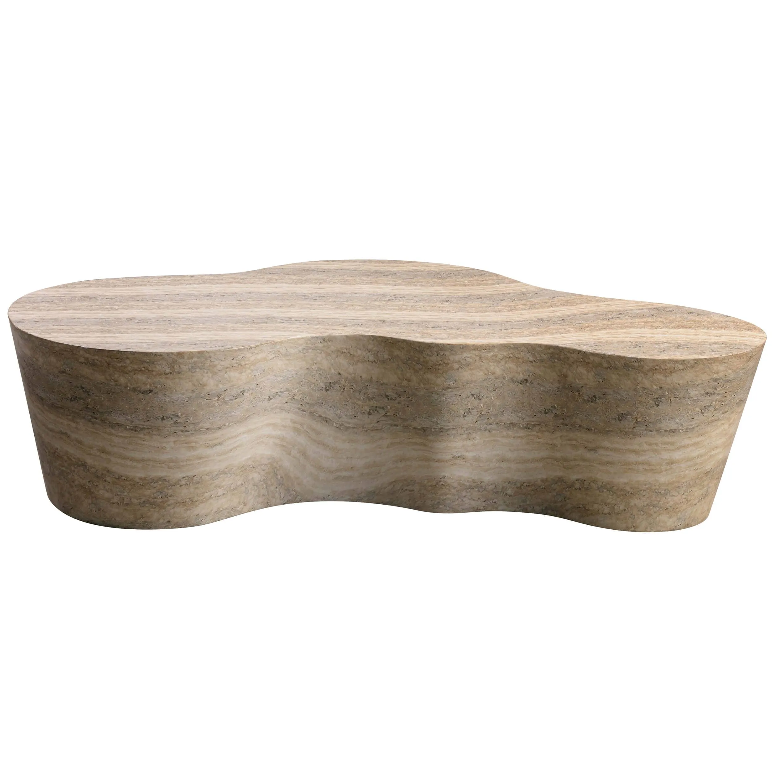 Slab Coffee Table, Faux Travertine