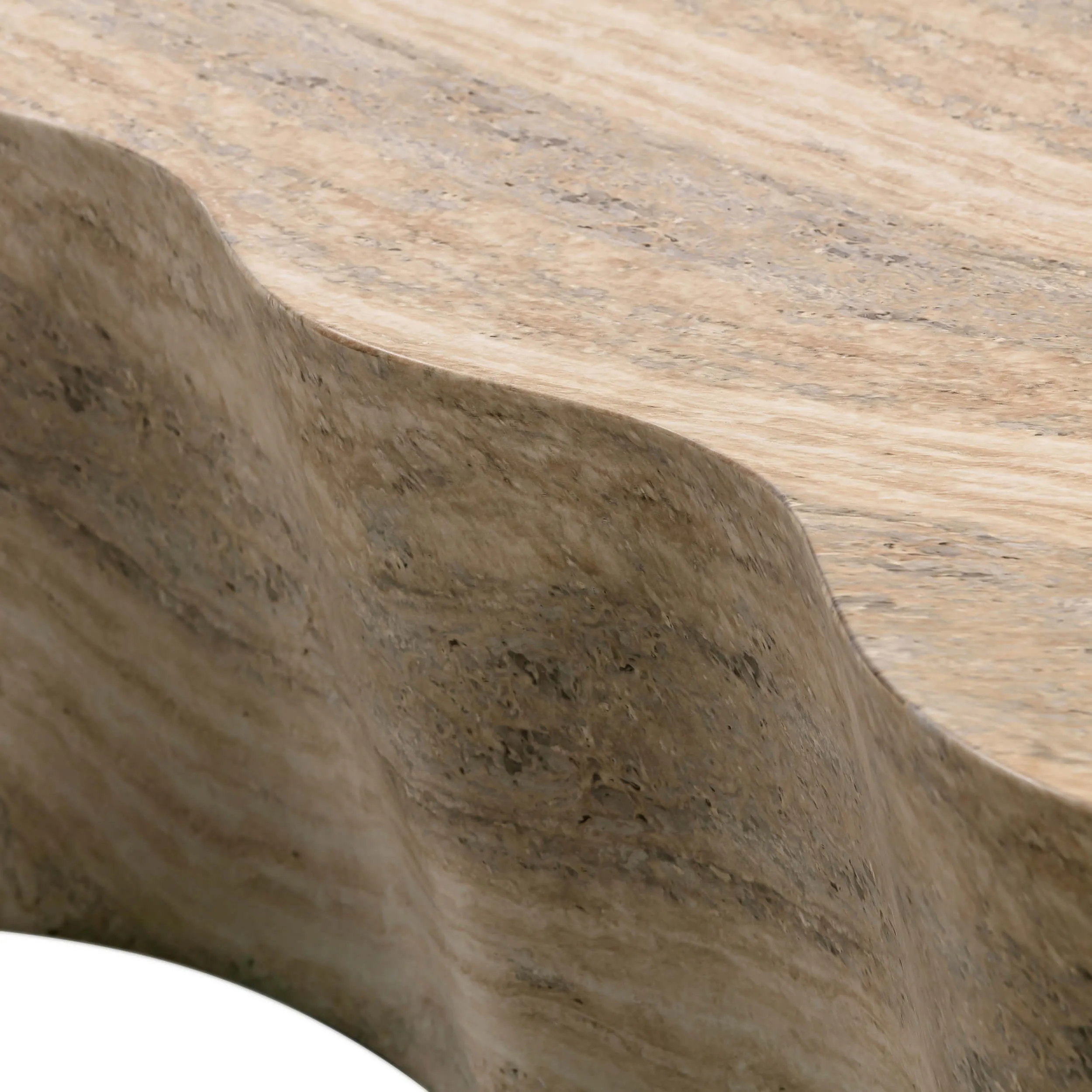 Slab Coffee Table, Faux Travertine