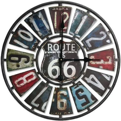 Springfield 22&amp;quot; Oversized Heirloom Clock (route 66 License Plate) (pack of 1 Ea)