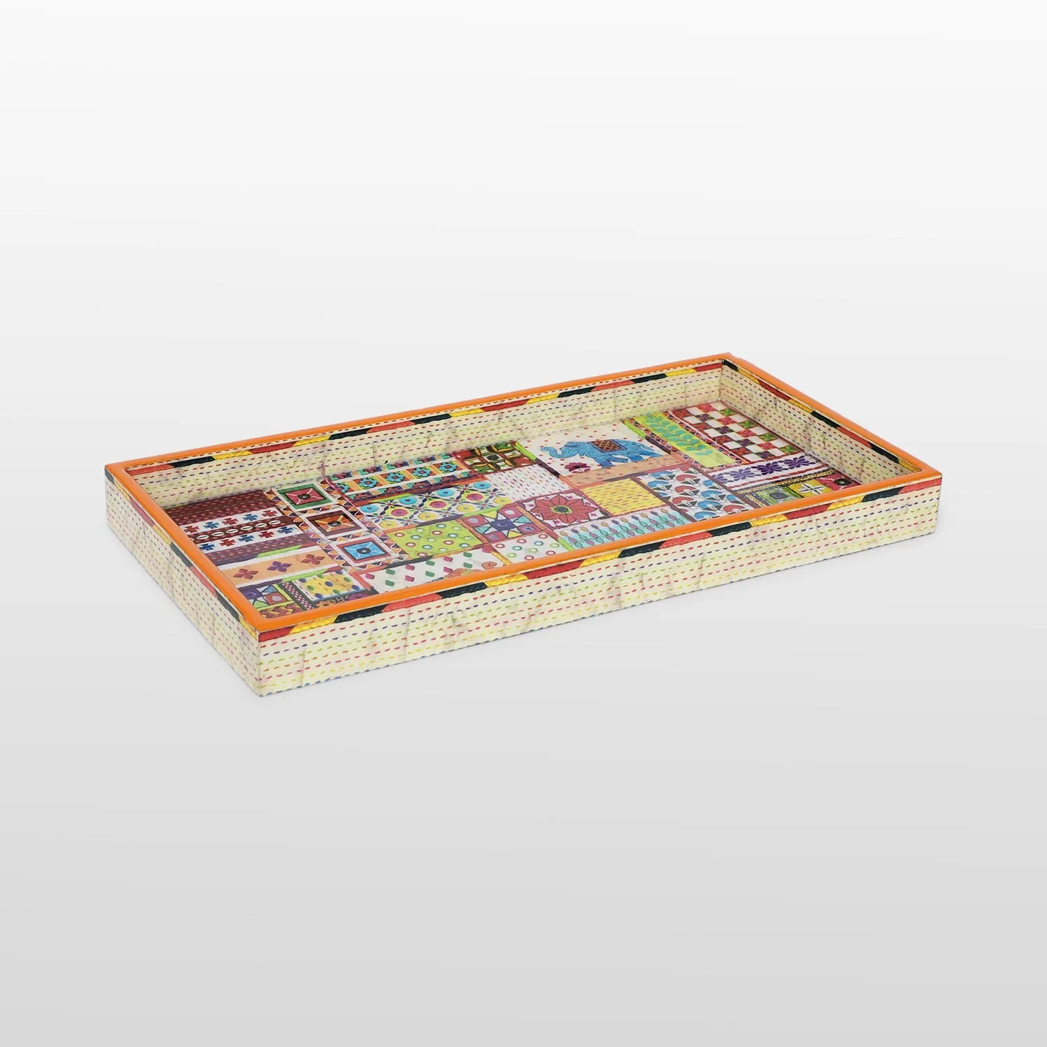 Sui Dhaaga Rectangle Enamel Mini Tray