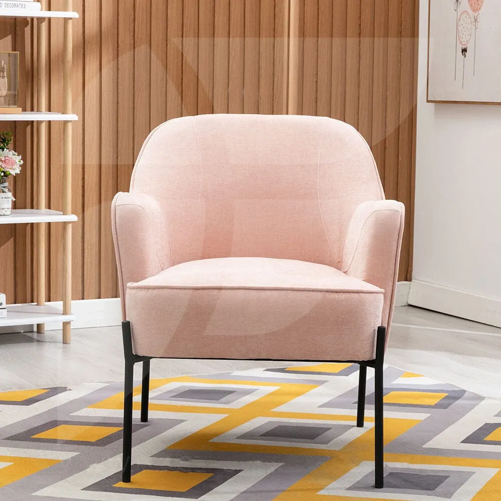 Susana Pink Velvet Armchair