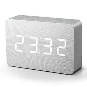 The Brick Click Clock Sound Activated Alarm Clock – Aluminium