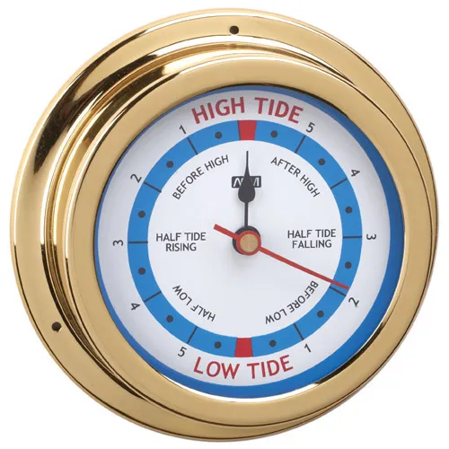 Tide Clock - Polished Brass - 120mm