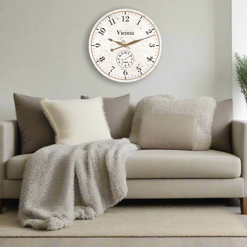 Time Zone Clock-2 Time Zones Clock-Personalized Time Zone Clock