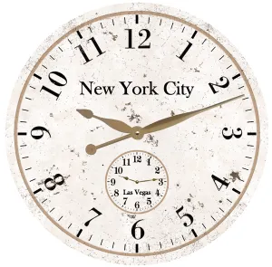 Time Zone Clock-2 Time Zones Clock-Personalized Time Zone Clock