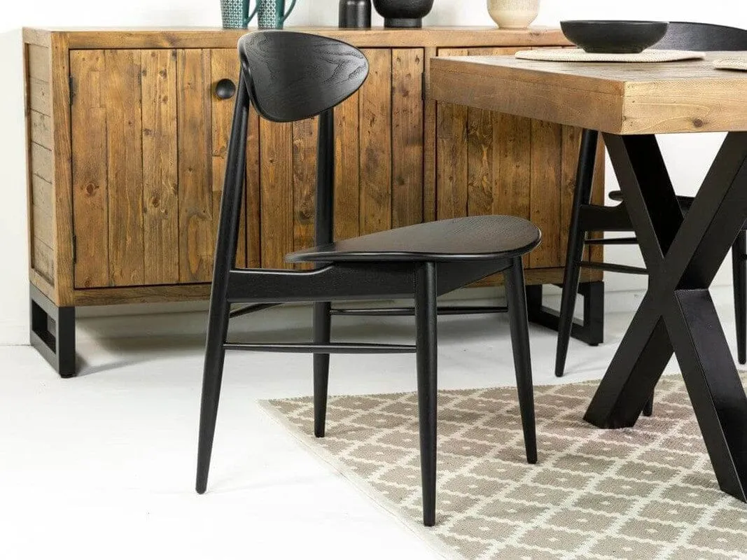 Tulsa Large Extendable Cross Leg Dining Table (180cm - 240cm) & Gabo Dining Chairs