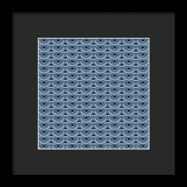 Twilight Blue Maille Framed Print