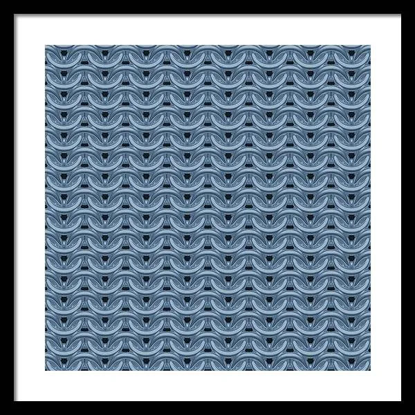 Twilight Blue Maille Framed Print