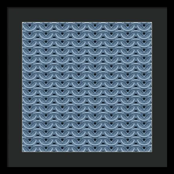 Twilight Blue Maille Framed Print