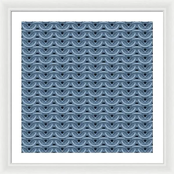 Twilight Blue Maille Framed Print