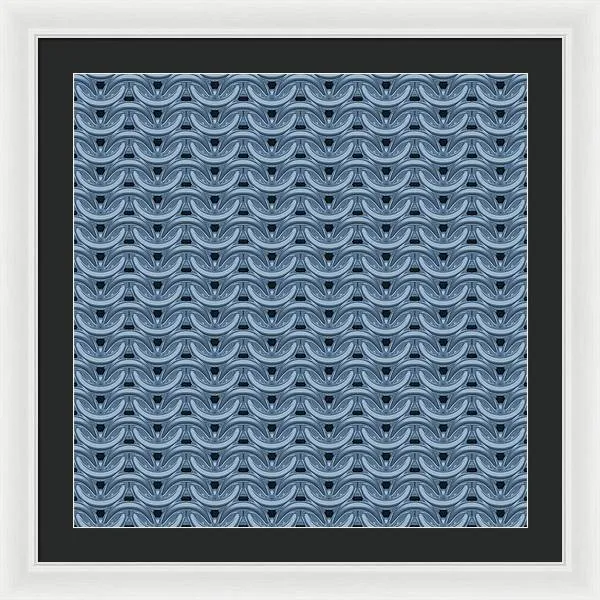 Twilight Blue Maille Framed Print