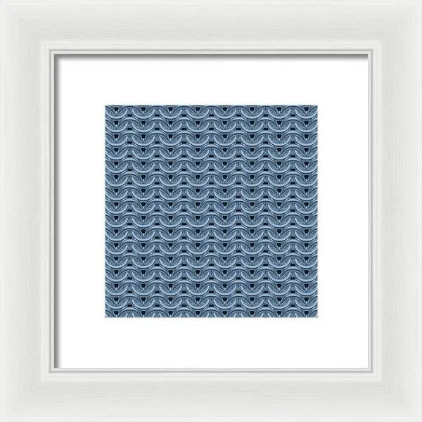 Twilight Blue Maille Framed Print