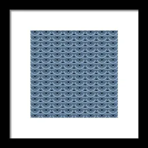 Twilight Blue Maille Framed Print