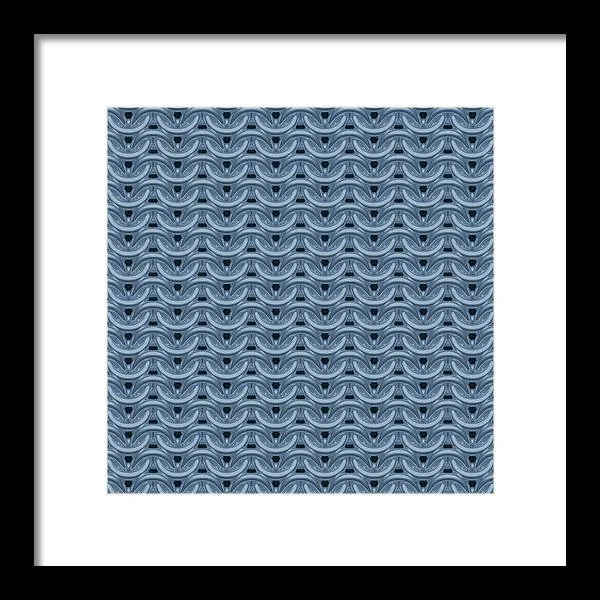 Twilight Blue Maille Framed Print