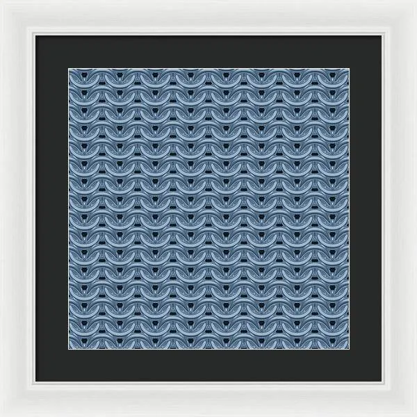 Twilight Blue Maille Framed Print