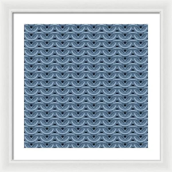 Twilight Blue Maille Framed Print