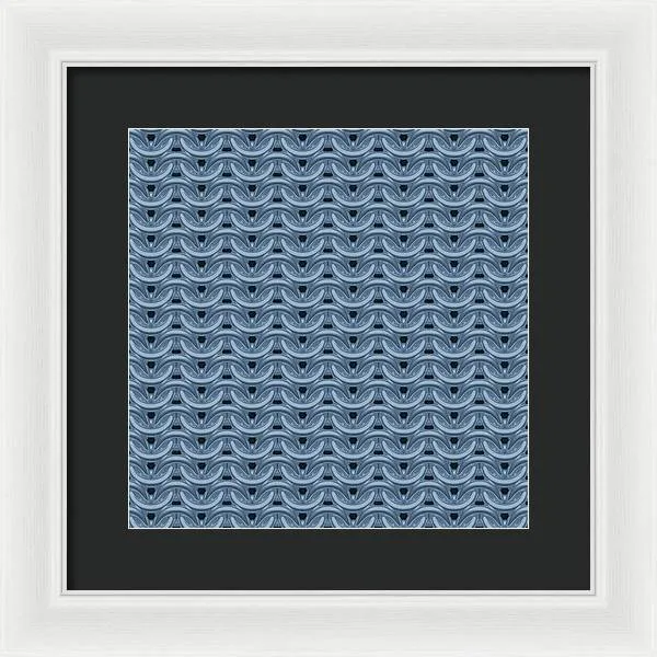 Twilight Blue Maille Framed Print